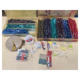 Fishing Tackle Bundle- 2 Plastic Cases of Worms,