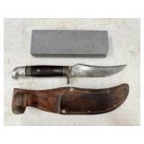 Western Dagger Knife in Leather Sheath with