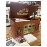 Victor Belmont 8-in-1 Wood Music Center, has