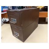 Vintage Stackmaster 2pc Metal Card Catalog