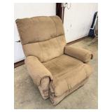 Tan Fabric Recliner Chair, Vintage Man Cave
