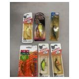 6 Plastic Fishing Lures, still in Original