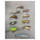 10 Hard Plastic Fishing Lures, for Various