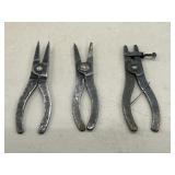 Bundle of 3 Industrial Snap Ring Pliers