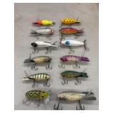 (12) Vintage Wooden Fishing Lures, Most Likely