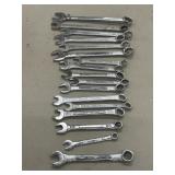 Bundle of 17 Wrenches Unmarked