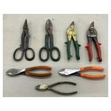 Tool Bundle - 4 Tin Snips and 3 Wire Cutters