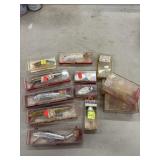 Bundle of Vintage Fishing Lures, in Cases, Hooks,