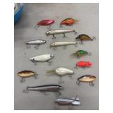 14 Hard Plastic Fishing Lures, Various