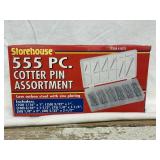 555 Piece Cotter Pin Assortment, New Old Stock.