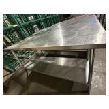 Commercial-grade stainless steel double shelf