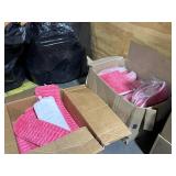 UNCOUNTED QUANTITY OF PINK MICROFIBER MOPHEADS.