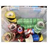 Tub Of Duct Tape, Barrier Tapes, Various Colors.