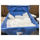 TONS WHITE BATH TOWELS in Large Blue Forkliftable