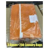 TWO Cases New ORANGE Mesh Laundry Bags. 200