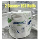 TWO Cases Renown Select Bath Tissue 1,000 sheets