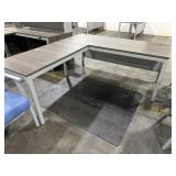 ULine Downtown Office L-Desk - 72 x 72", Gray (1