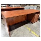 Cherry Desk/File Cabinet Combo- Rectangular