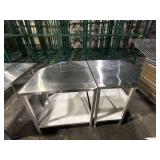 TWO 2-Tier stainless steel diamond shape