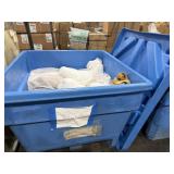 Mix of Tan Microfiber Blankets and White Waffle