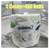 FIVE Cases Renown Select Bath Tissue 1,000 sheets
