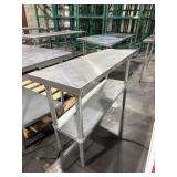 Small  Commercial-grade stainless double shelf