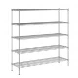 SET OF TWO CHROME 21" x 72"  WIRE  SHELVES STEEL