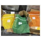 FOUR Cases MULTICOLOR Mesh Laundry Bags. Yellow,