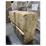 4 CASES OF BLEACHED WHITE FITTED SHEETS. FIVE