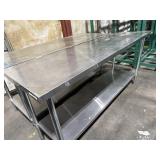 Commercial-grade stainless steel double shelf