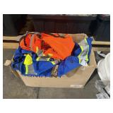 Box of Safety Vests, Assorted Sizes, Blue, Neon