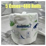 FIVE Cases Renown Select Bath Tissue 1,000 sheets