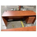Cherry Desk/File Cabinet Combo- Rectangular