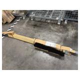 Bundle of Threaded Wood Handles and 1 Shop Broom