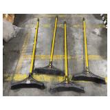 4 Rubbermaid Maximizer Push Brooms, Used