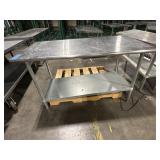 Commercial-grade stainless double shelf steel