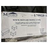 MONARCH SPECIALTIES 3PC TABLE SET. BLACK FRAME