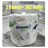 TWO Cases Renown Select Bath Tissue 1,000 sheets