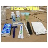 3 CASES Hygiene Kits 40 kits Per Case Totaling