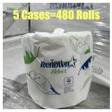 FIVE Cases Renown Select Bath Tissue 1,000 sheets