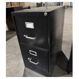 Black 2-Drawer File Cabinet, No Keys