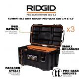 3 NEW RIDGID Pro Gear Stackable Durable Tool Boxes
