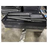 HEAVY DUTY BLACK PLASTIC 4 TIER UNIT. HAS ALL