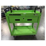 US General 30 inch green 1-drawer service cart.