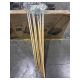 SET OF 10 WOODEN MOP HANDLES. 2 of 2