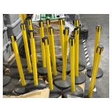 5 Uline Crowd Control Posts w/ Retractable Belt