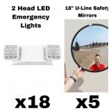 DEAL - 5ct Safety Mirrors, 18ct Emergency Lights