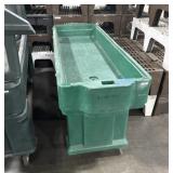 Portable food/salad bar. Textured polyethylene