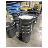 BUNDLE OF 5 LARGE TRASH CANS. MISC NAME