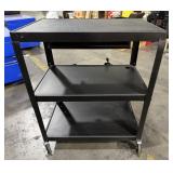 ULine Rolling Computer Cart - 34 x 20", Black